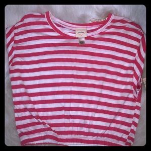 Pink & White Stripe Top